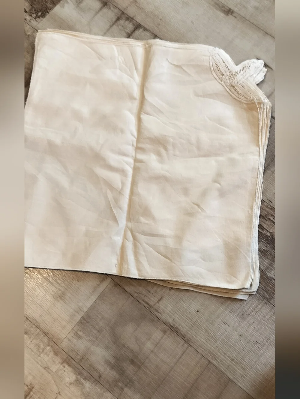 Classic White Cotton Kitchen Napkins - Set of 12